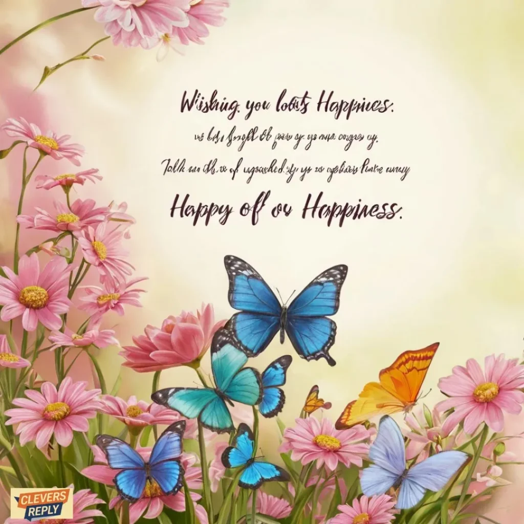 Wishing you lots of happiness